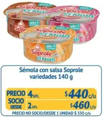 Alvi Sémola con salsa Soprole variedades 140 g x 4un oferta