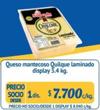 Alvi Queso mantecoso Quilque laminado display 3.4 kg x 1 dis oferta