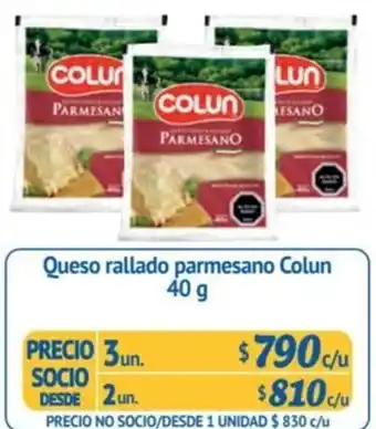 Alvi Queso rallado parmesano Colun 40 g x 3un oferta