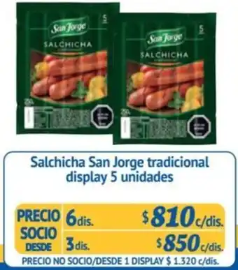 Alvi Salchicha San Jorge tradicional display 5 unidades x 3dis oferta