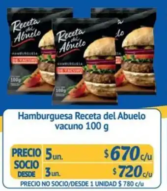 Alvi Hamburguesa Receta del Abuelo vacuno 100 g x 3un oferta