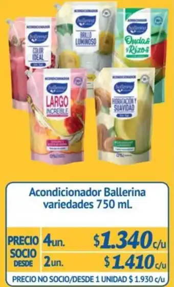 Alvi Acondicionador Ballerina variedades 750 ml x 4un oferta