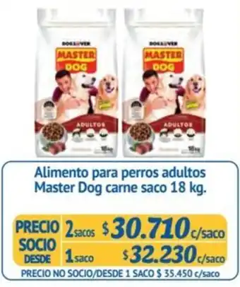 Alvi Alimento para perros adultos Master Dog carne saco 18 kg x 2sacos oferta