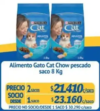 Alvi Alimento Gato Cat Chow pescado saco 8 Kg x 2 sacos oferta