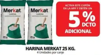 Alvi HARINA MERKAT 25 KG 4 Unidades por canje oferta