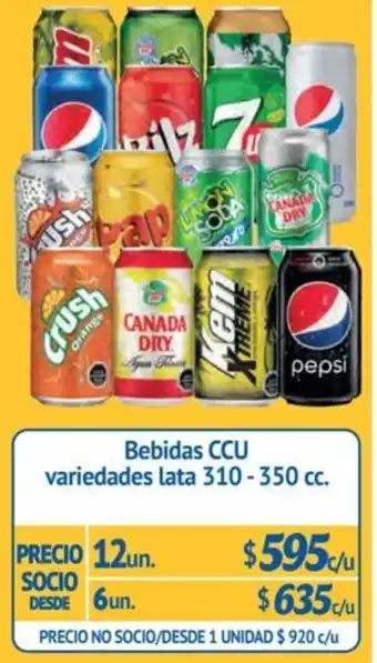 Alvi Bebidas CCU variedades lata 310-350 cc x 12un oferta
