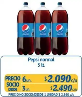 Alvi Pepsi normal 3 lt x 6un oferta