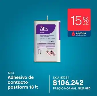 AFIX Adhesivo de contacto postform 18 It