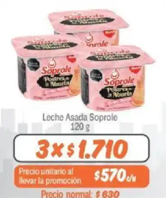 Mayorista 10 Leche Asada Soprole 120 g x 3 oferta