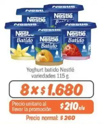 Mayorista 10 Yoghurt batido Nestlé variedades 115 g. x 8 oferta