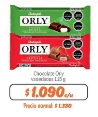 Mayorista 10 Chocolate Orly variedades 115 g oferta