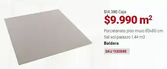 Easy Porcelanato piso muro 60x60 cm Sal sol ppalazzo 1,44 m2 Baldara oferta