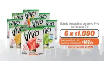 Mayorista 10 Bebida instantánea en polvo Vivo variedades 7 g. x 6 oferta