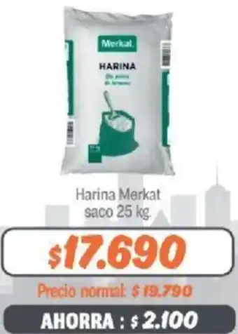 Mayorista 10 Harina Merkat saco 25kg oferta