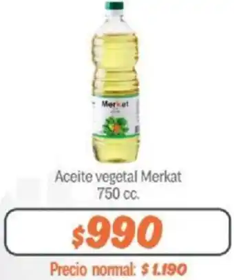 Mayorista 10 Aceite vegetal Merkat 750cc oferta