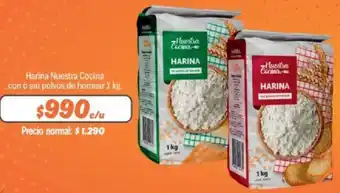 Mayorista 10 Harina Nuestra Cocina con o sin polvos de hornear 1kg oferta