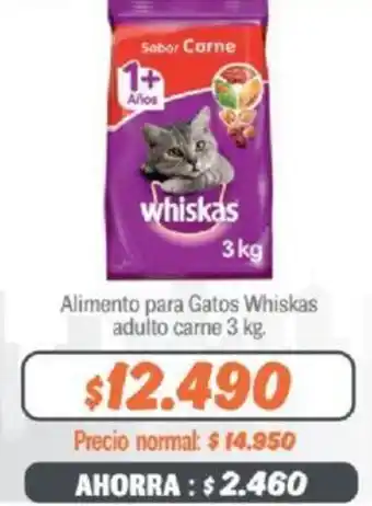 Mayorista 10 Alimento para Gatos Whiskas adulto carne 3kg oferta