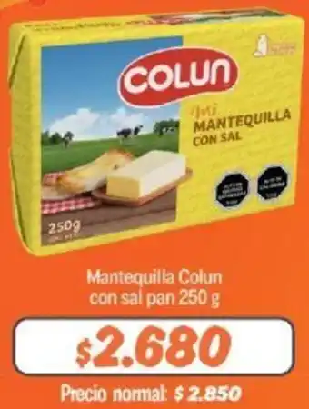 Mayorista 10 Mantequilla Colun con sal pan 250g oferta