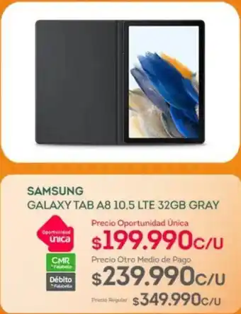 Tottus SAMSUNG GALAXY TAB A8 10,5 LTE 32GB GRAY oferta