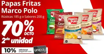 Unimarc Papas Fritas Marco Polo Rústicas 185 g o Sabores 200 g oferta