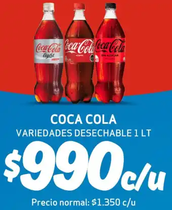 Unimarc COCA COLA VARIEDADES DESECHABLE 1 LT oferta