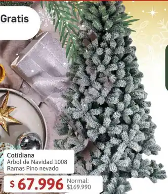Easy Cotidiana Árbol de Navidad 1008 Ramas Pino nevado oferta