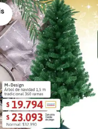 Easy M+ Design Árbol de navidad 1,5 m tradicional 360 ramas oferta