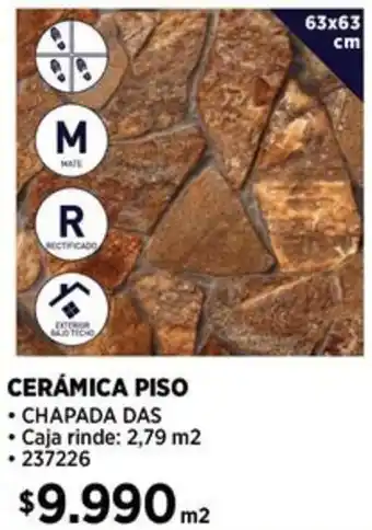 Construmart CERÁMICA PISO 63x63cm oferta