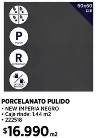 Construmart PORCELANATO PULIDO 60x60cm oferta
