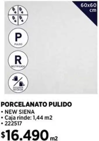 Construmart PORCELANATO PULIDO 60x60cm oferta