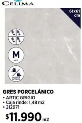 Construmart CELIMA GRES PORCELÁNICO 61x61cm oferta