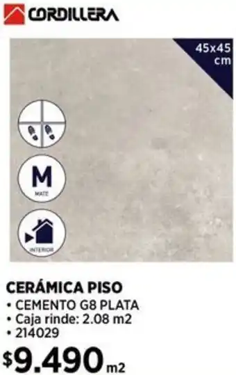 Construmart CORDILLERA CERÁMICA PISO 45x45cm oferta