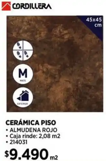 Construmart CORDILLERA CERÁMICA PISO 45x45cm oferta