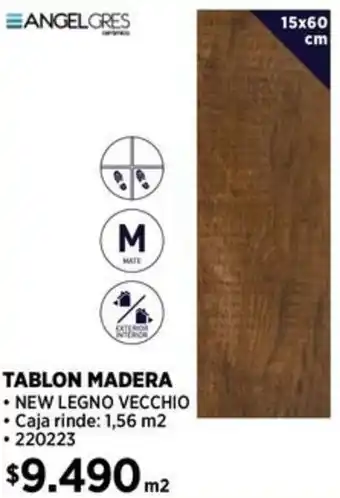Construmart TABLON MADERA 15x60 cm oferta