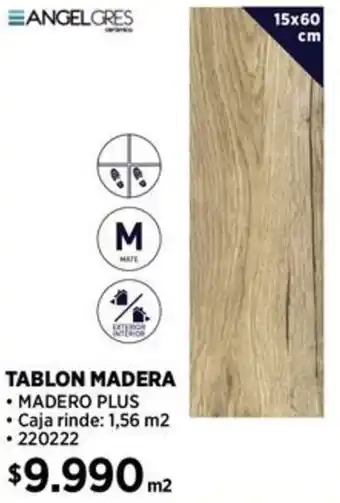 Construmart EANGEL GRES TABLON MADERA 15x60cm oferta
