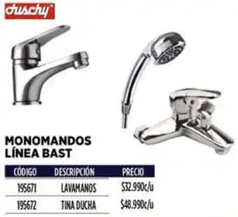 Construmart MONOMANDOS LÍNEA BAST LAVAMANOS oferta