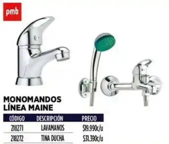 Construmart MONOMANDOS LÍNEA MAINE LAVAMANOS oferta