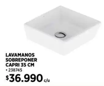 Construmart LAVAMANOS SOBREPONER CAPRI 35 CM oferta