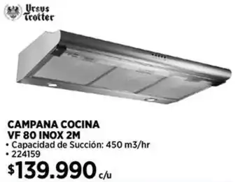 Construmart CAMPANA COCINA VF 80 INOX 2M oferta