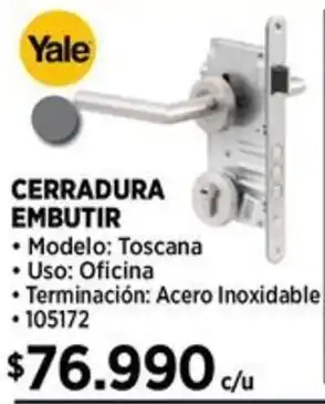 Construmart Yale CERRADURA EMBUTIR oferta