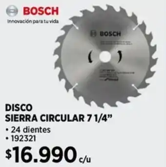 Construmart BOSCH DISCO SIERRA CIRCULAR 7 1/4" oferta