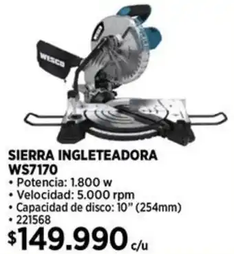 Construmart SIERRA INGLETEADORA WS7170 oferta