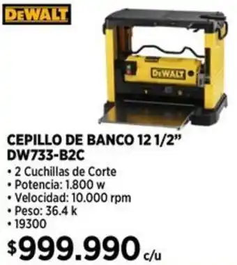 Construmart DEWALT CEPILLO DE BANCO 12 1/2" DW733-B2C oferta