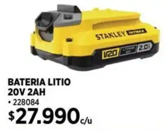 Construmart STANLEY BATERIA LITIO 20V 2AH oferta