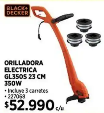 Construmart BLACK+ DECKER ORILLADORA ELECTRICA GL350S 23 CM 350W oferta