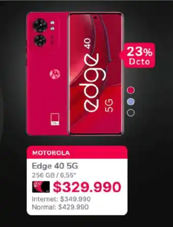 Abcdin MOTOROLA Edge 40 5G 256GB / 6.55" oferta