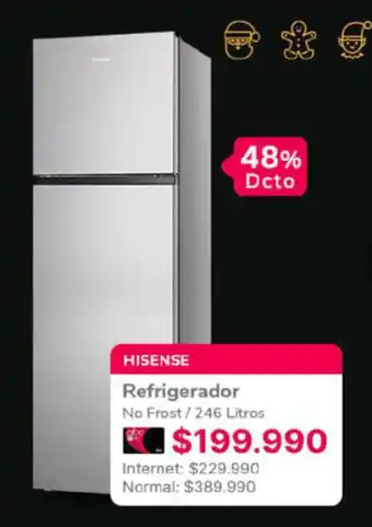 Abcdin HISENSE Refrigerador No Frost 246 Litros oferta