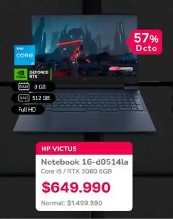Abcdin HP VICTUS Notebook 16-d0514la oferta