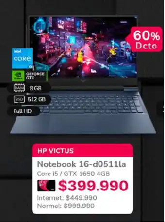 Abcdin HP VICTUS Notebook 16-d0511la oferta
