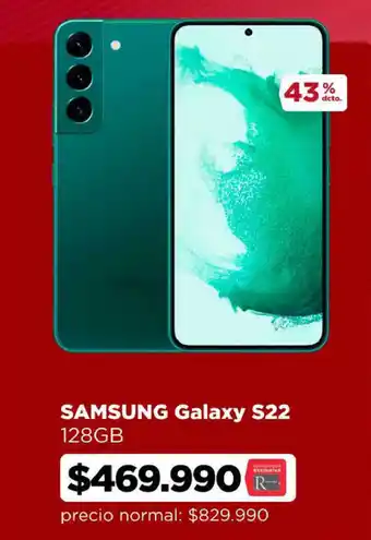 Ripley SAMSUNG Galaxy S22 128GB oferta